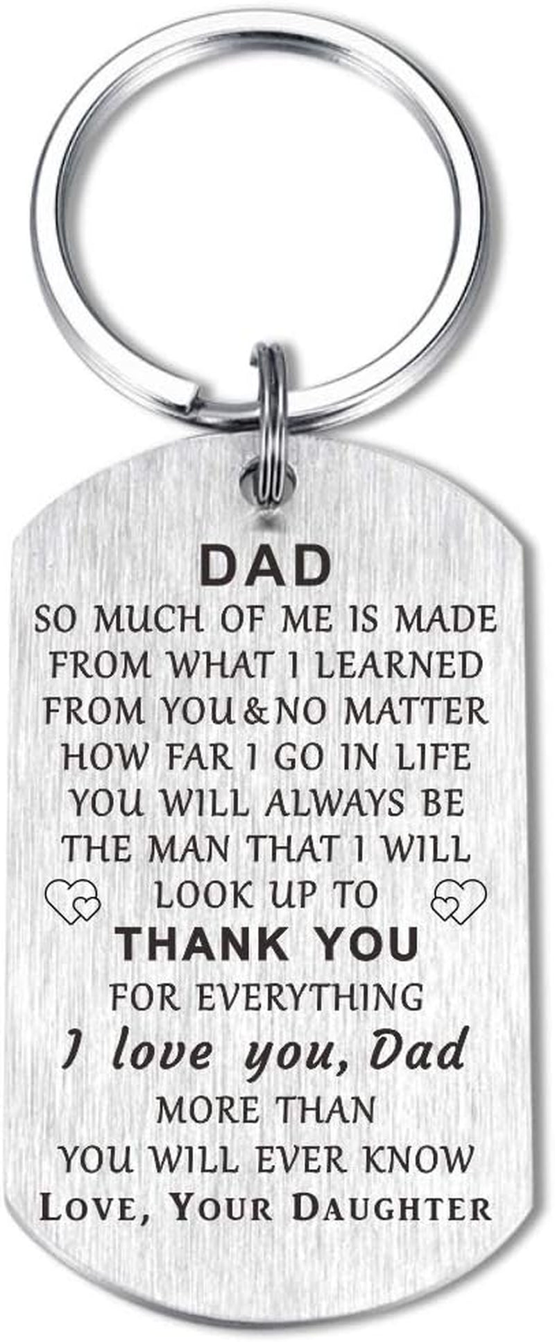 Dad Gifts from Daughter Son - Never Forget That I Love You- Dad Birthday Keychain Gifts