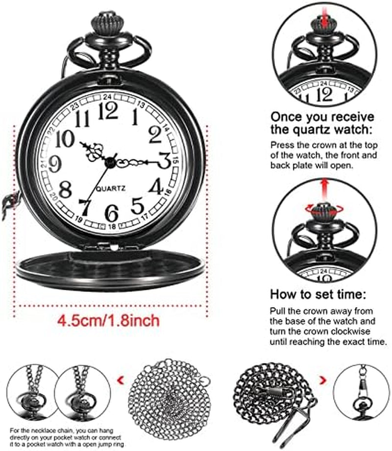 Dad Gift from Daughter to Father Engraved Pocket Watch - No Matter How Much Time Passes, I Will Always Be Your Little Girl