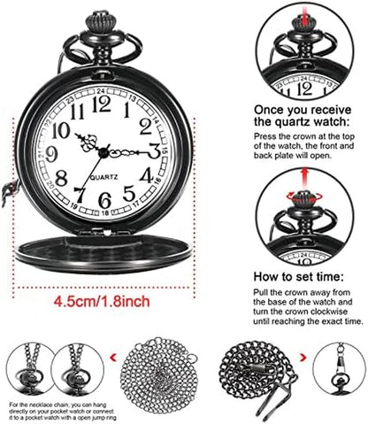 Dad Gift from Daughter to Father Engraved Pocket Watch - No Matter How Much Time Passes, I Will Always Be Your Little Girl