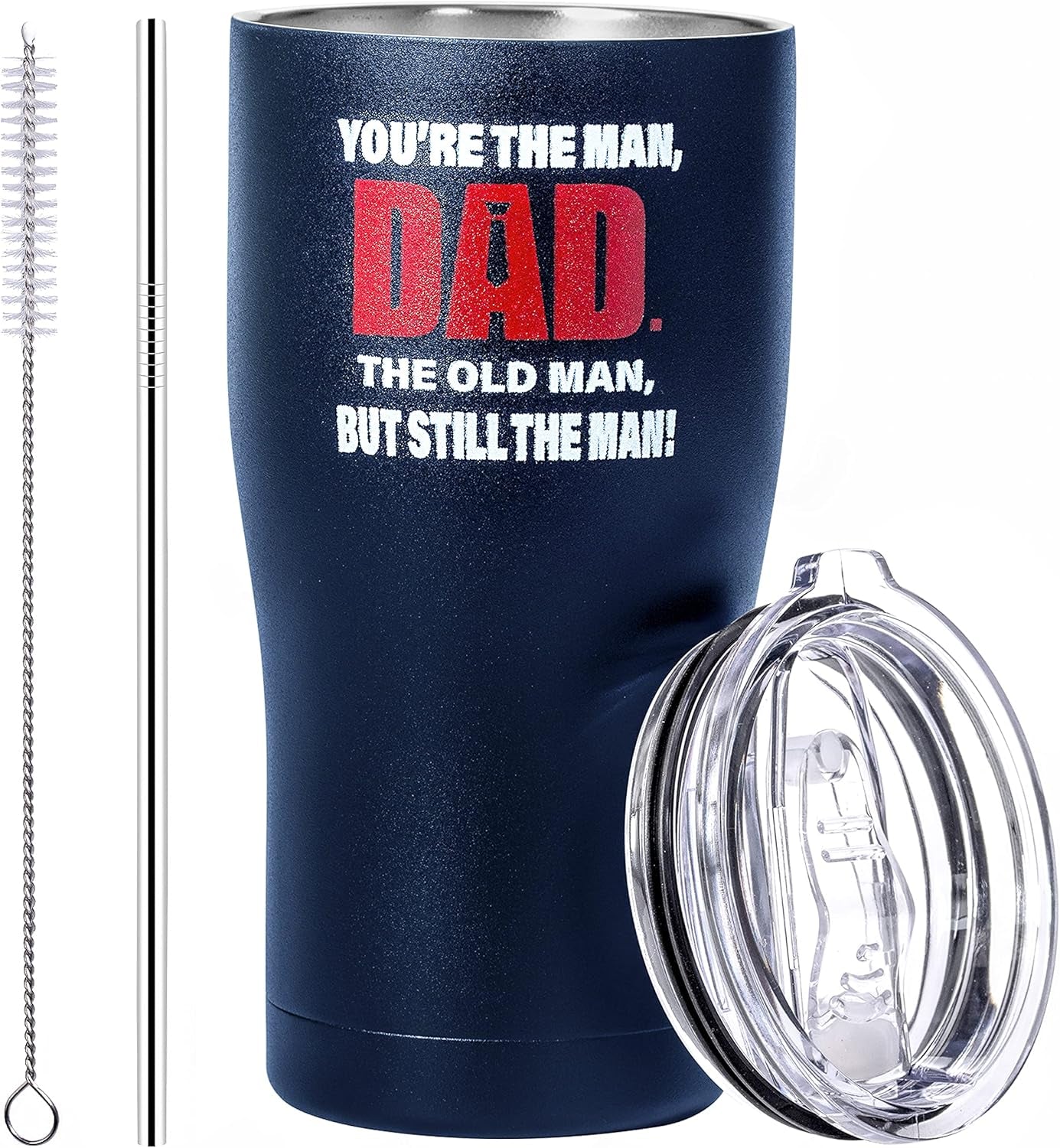 Birthday Gifts for Dad - Dad Tumbler Mug 20 Oz -Dad Gifts - Dad Birthday Gifts from Daughter,Son,Wife - Cool Gifts for Dad from Daughter-Father Gifts Cup-Best Dad Ever Step Dad Gifts Presents Idea (N)