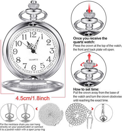 Dad Gift from Daughter to Father Engraved Pocket Watch - No Matter How Much Time Passes, I Will Always Be Your Little Girl