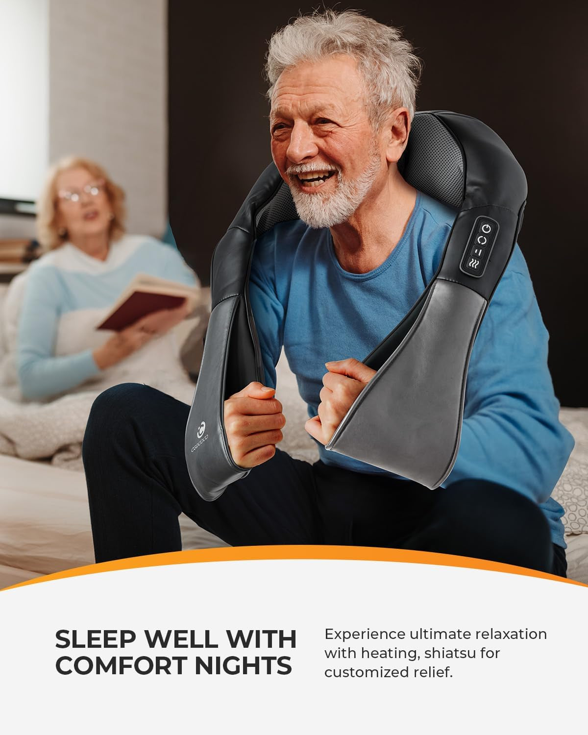 Shiatsu Neck Massager -4D Kneading Back Massager with Heat, FSA HSA Eligible, Father'S Day Gifts for Dad/Women/Men, Deep Kneading Electric Massage Pillow, Massagers for Back and Neck Shoulder