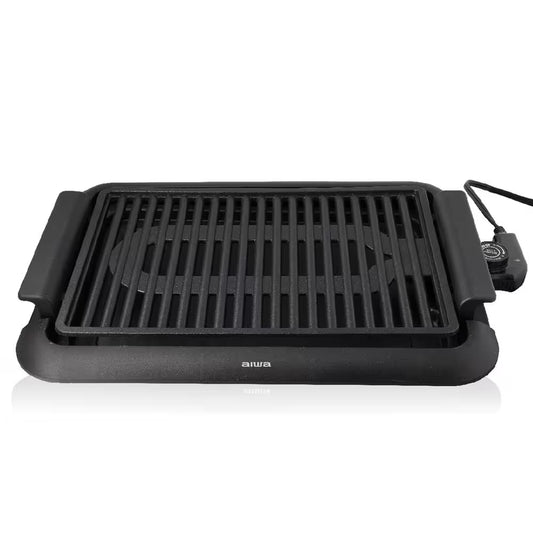 1200-Watt Indoor Smokeless Grill 5 Temperature Settings Cleaning, Black Ceramic Nonstick Skillet