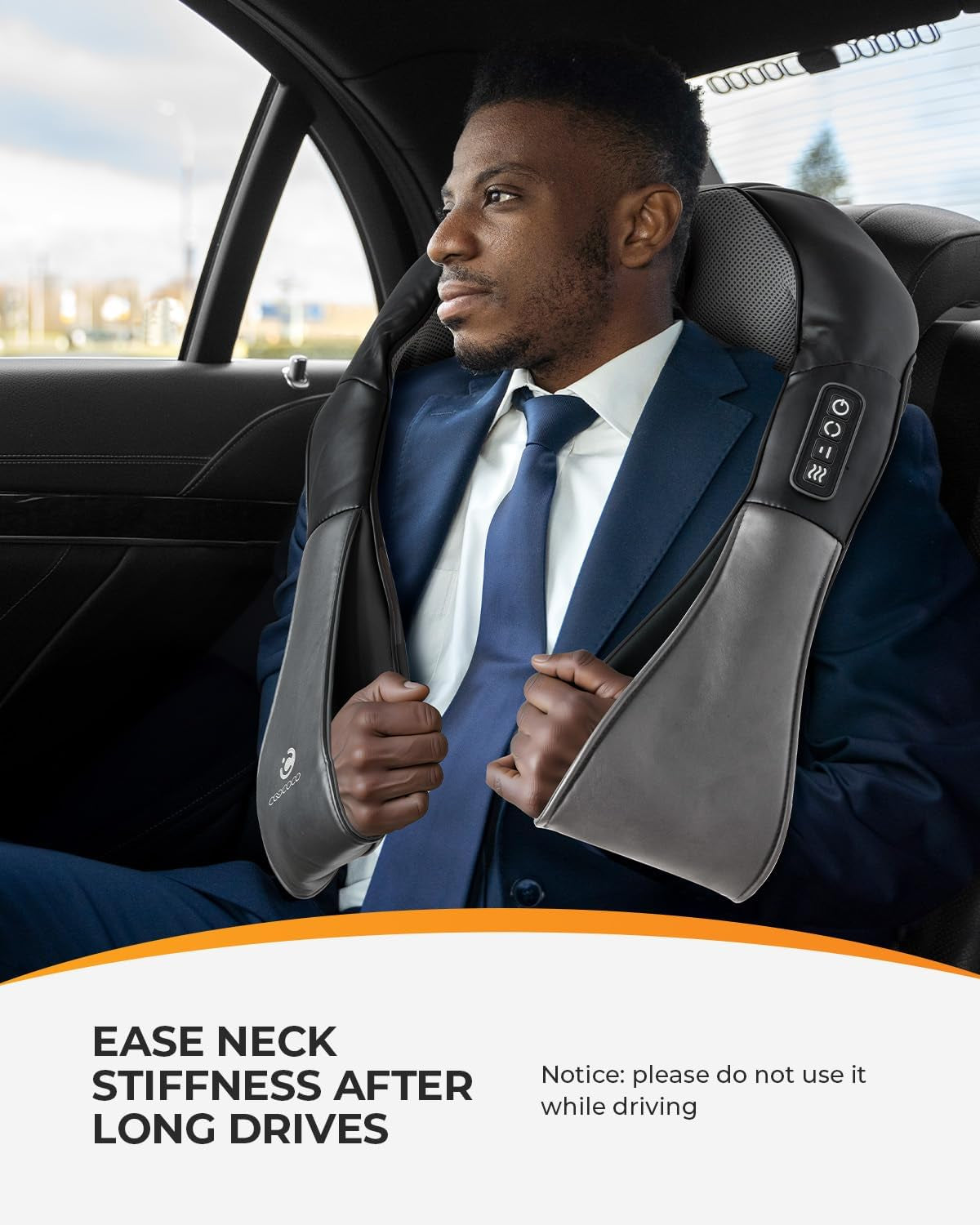 Shiatsu Neck Massager -4D Kneading Back Massager with Heat, FSA HSA Eligible, Father'S Day Gifts for Dad/Women/Men, Deep Kneading Electric Massage Pillow, Massagers for Back and Neck Shoulder