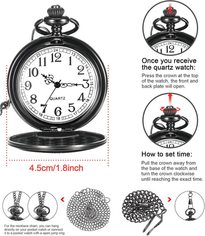 Dad Gift from Daughter to Father Engraved Pocket Watch - No Matter How Much Time Passes, I Will Always Be Your Little Girl