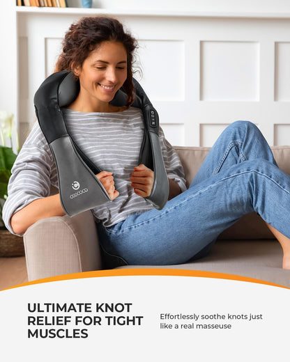 Shiatsu Neck Massager -4D Kneading Back Massager with Heat, FSA HSA Eligible, Father'S Day Gifts for Dad/Women/Men, Deep Kneading Electric Massage Pillow, Massagers for Back and Neck Shoulder