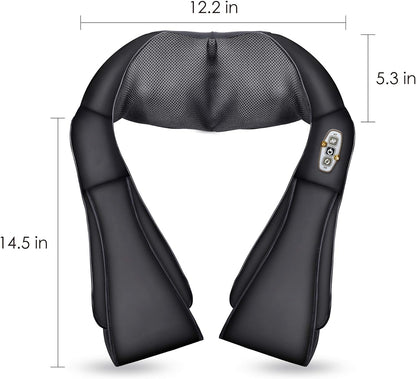 Shiatsu Neck Massager -4D Kneading Back Massager with Heat, FSA HSA Eligible, Father'S Day Gifts for Dad/Women/Men, Deep Kneading Electric Massage Pillow, Massagers for Back and Neck Shoulder